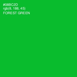 #08BC2D - Forest Green Color Image